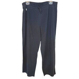 Ralph Lauren Womens Black Cotton Blend Pants Size XL Athleisure Workout Outdoor